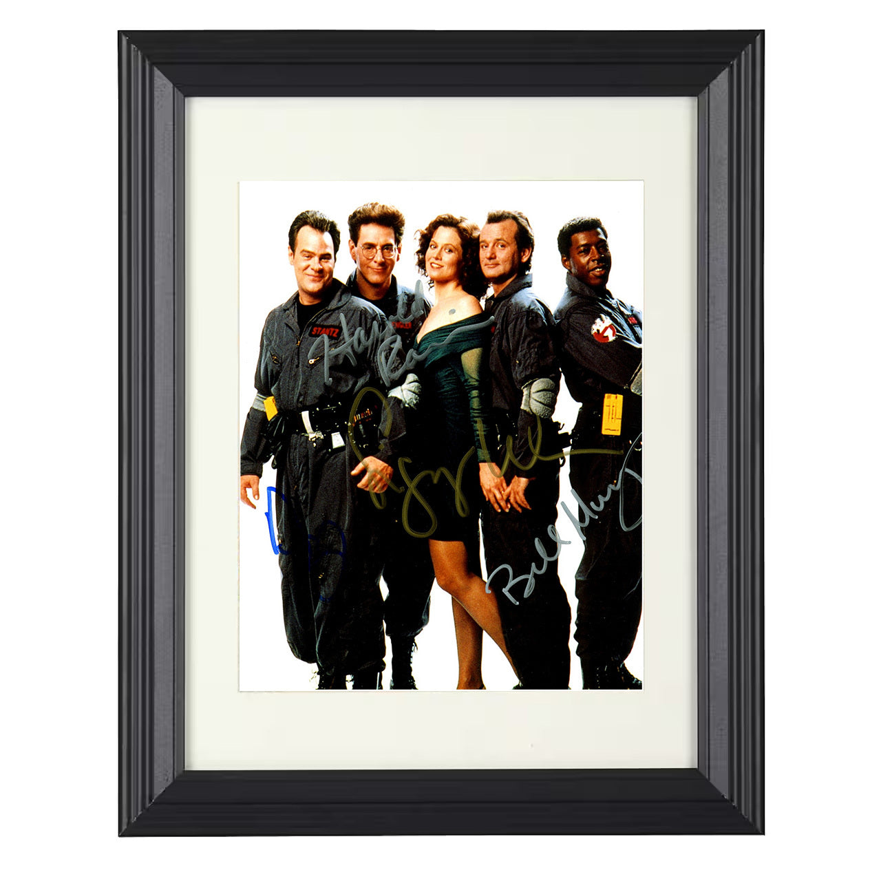 Ghostbusters Cast – Who Ya Gonna Call Image – 8x10 black beveled framed movie wall art