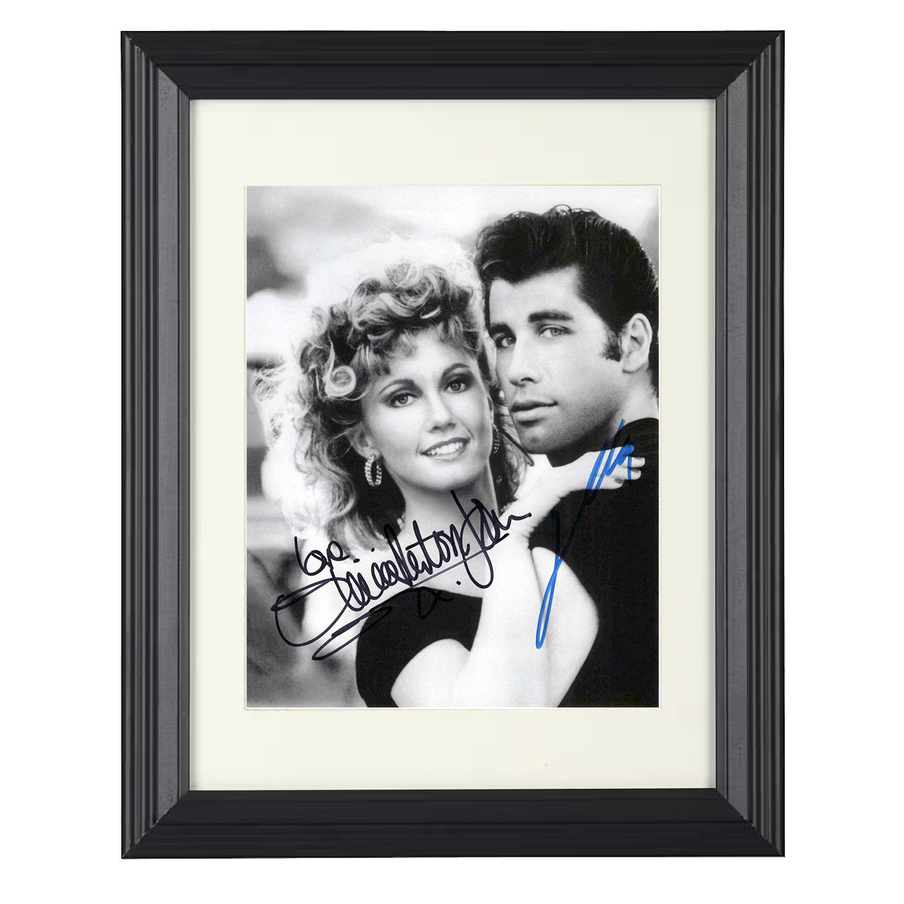 Grease Cast – Summer Nights Image – 8x10 black beveled framed movie wall art