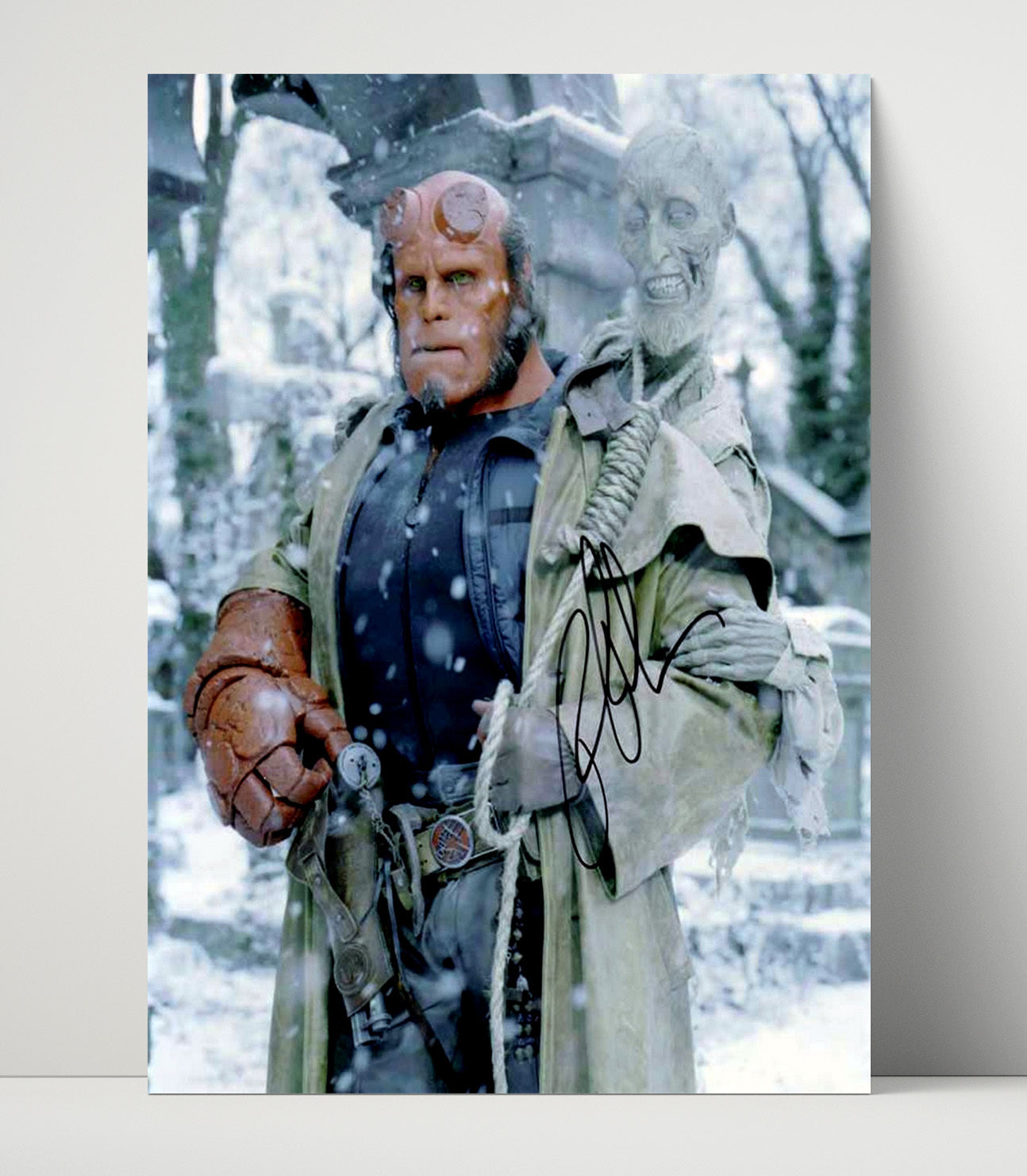 Hellboy - Ron Perlman - Hellboy - Snowbound Vigil movie wall art 16x20 Unframed Print