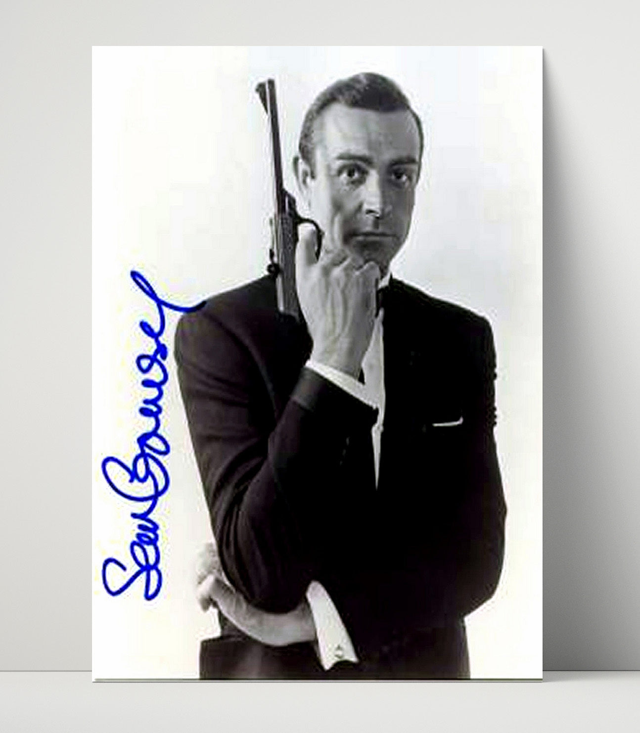 James Bond - Sean Connery - James BondBlack and White Gun Portrait Vintage Movie Wall Art - 16x20 Unframed Print movie decor