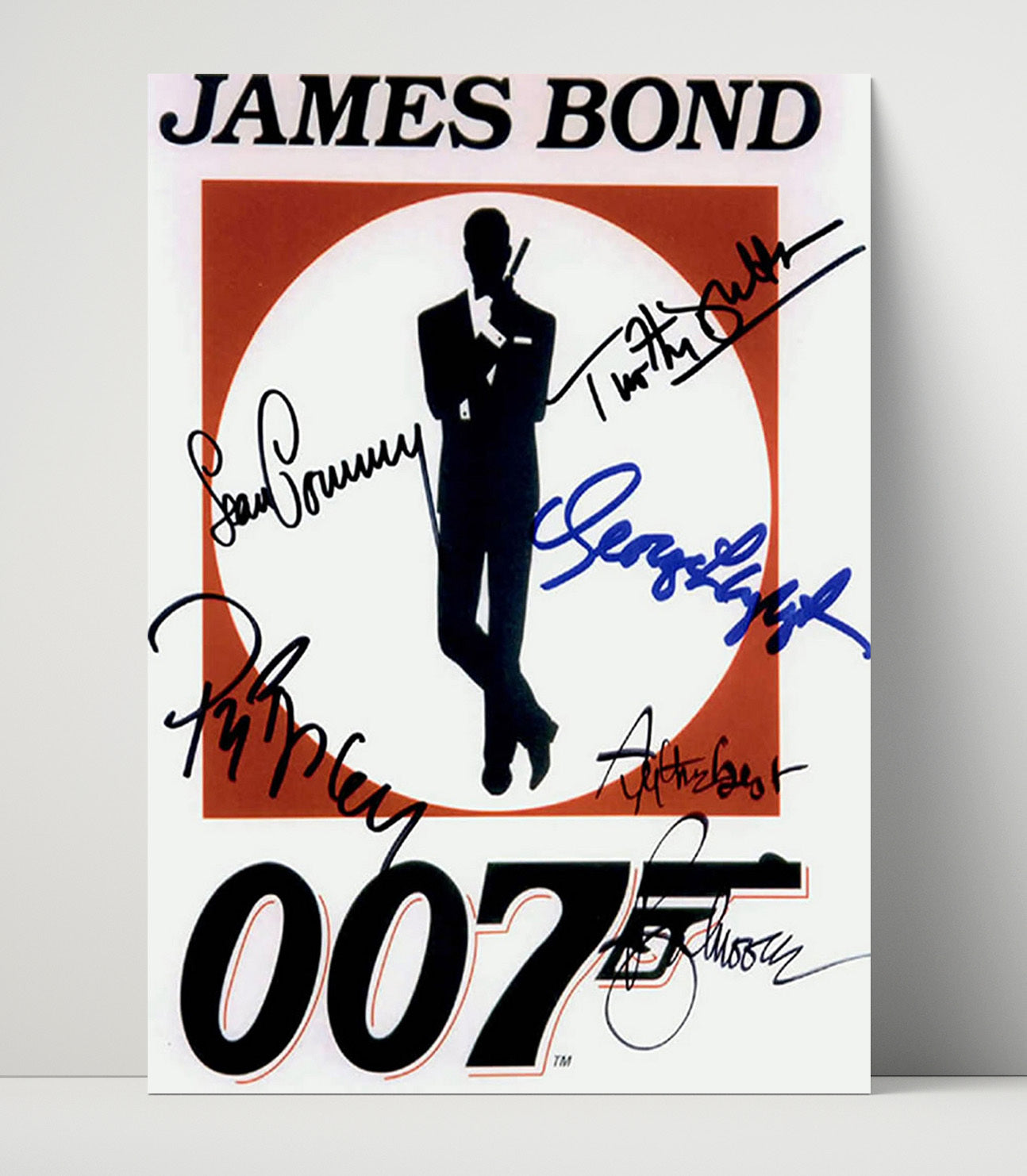 James Bond - Sean Connery - James Bond - Ensemble Cast 007 Logo Poster movie wall art 16x20 Unframed Print