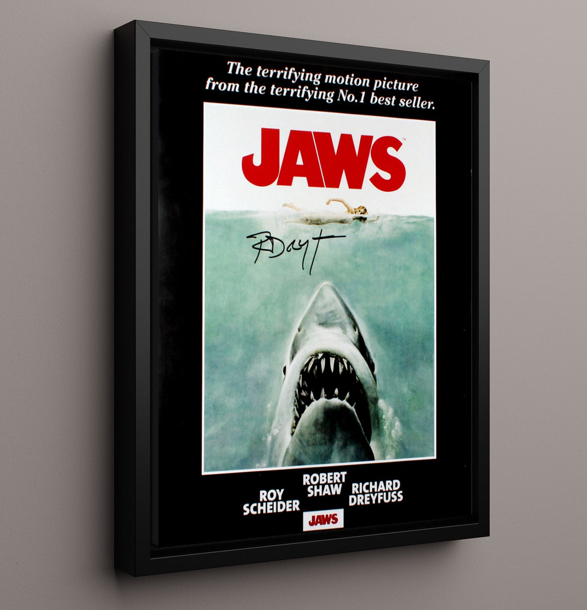 Jaws - Richard Dreyfuss - Matt Hooper - Oceanographer Diving Gear Montage movie wall art 16x20 Gallery Frame