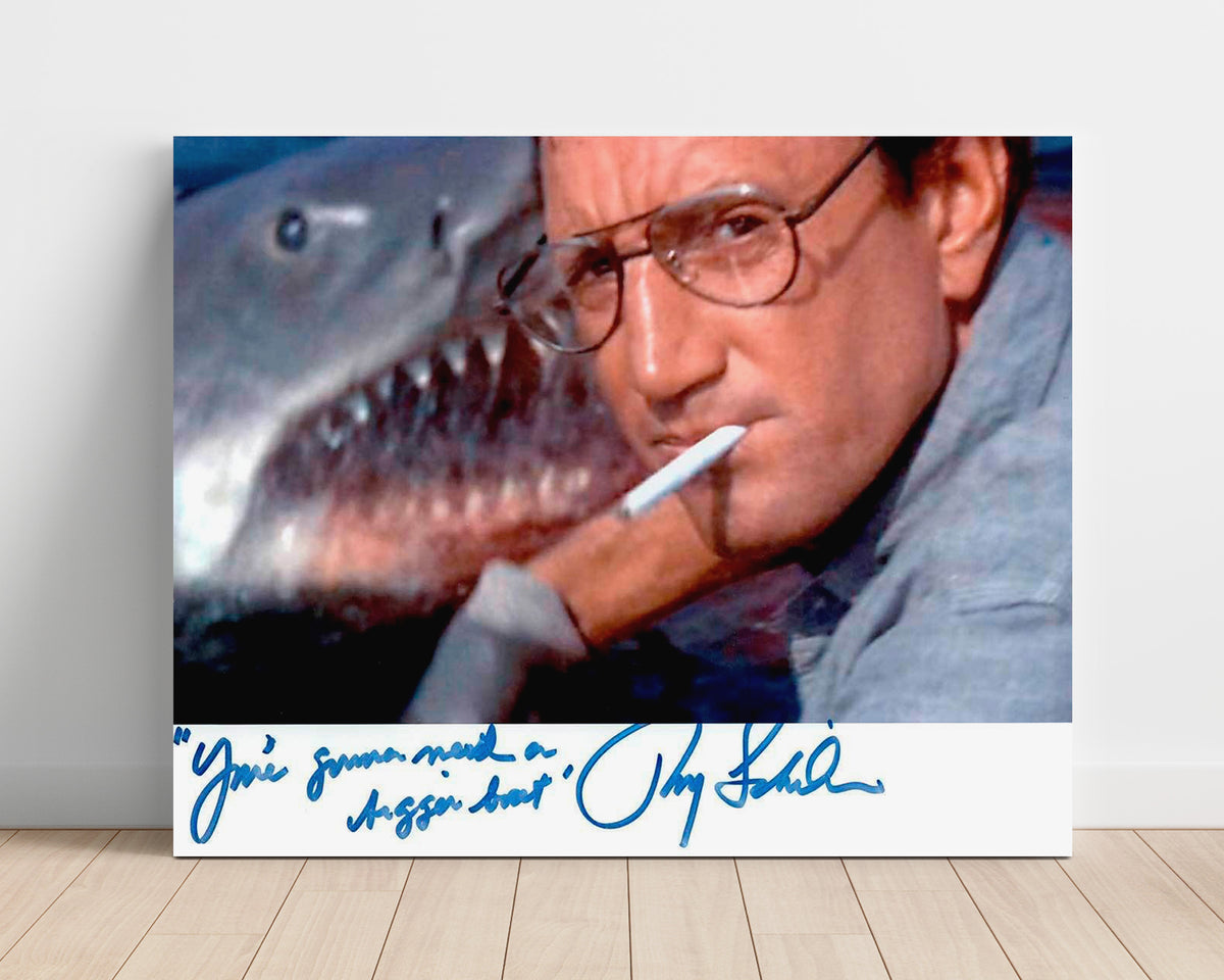 Jaws - Roy Scheider - Bigger boat required movie wall art 16x20 Unframed Print