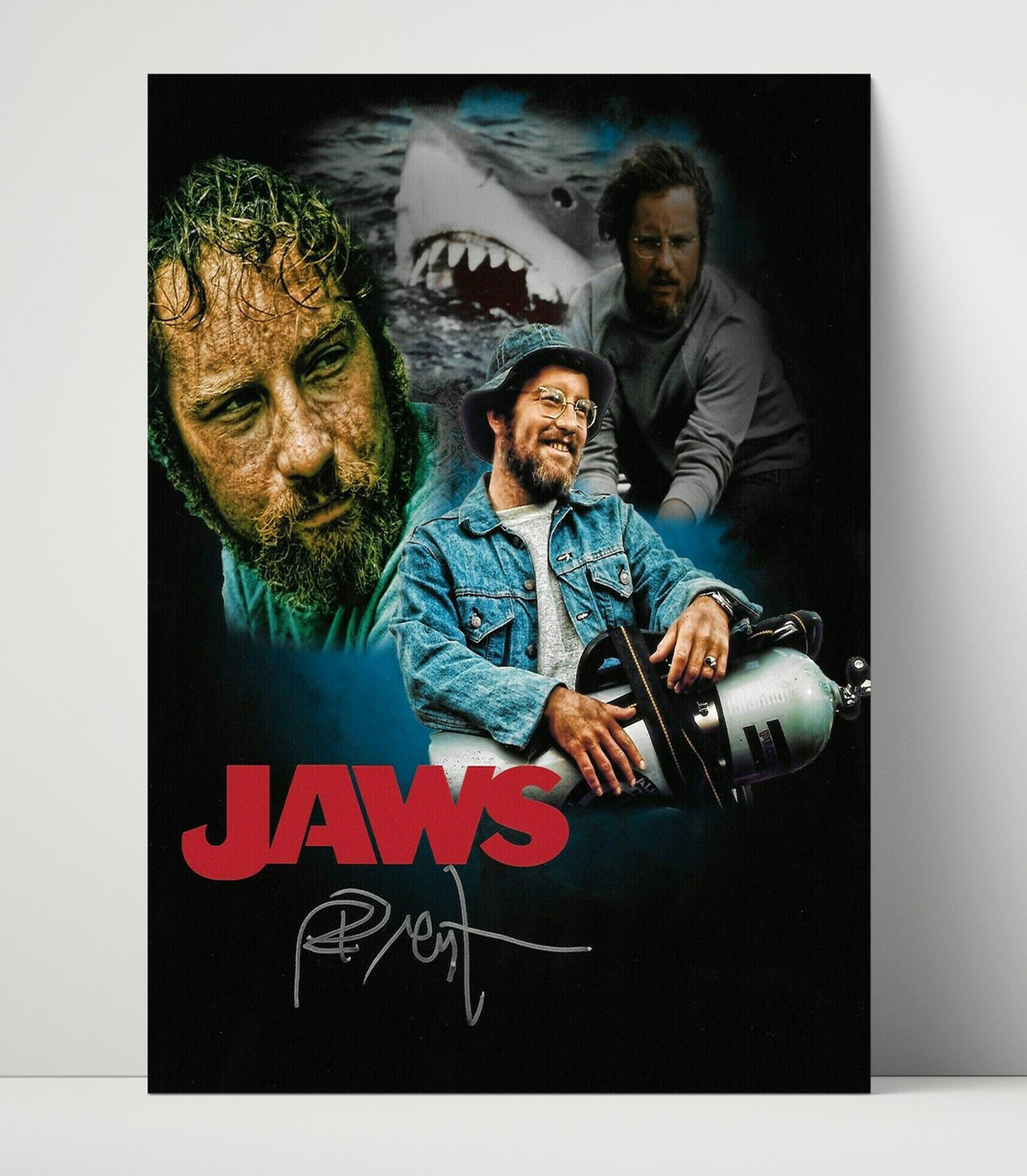 Jaws - Shark Rising Toward Swimmer Classic Poster Artwork movie wall art 16x20 Unframed Print