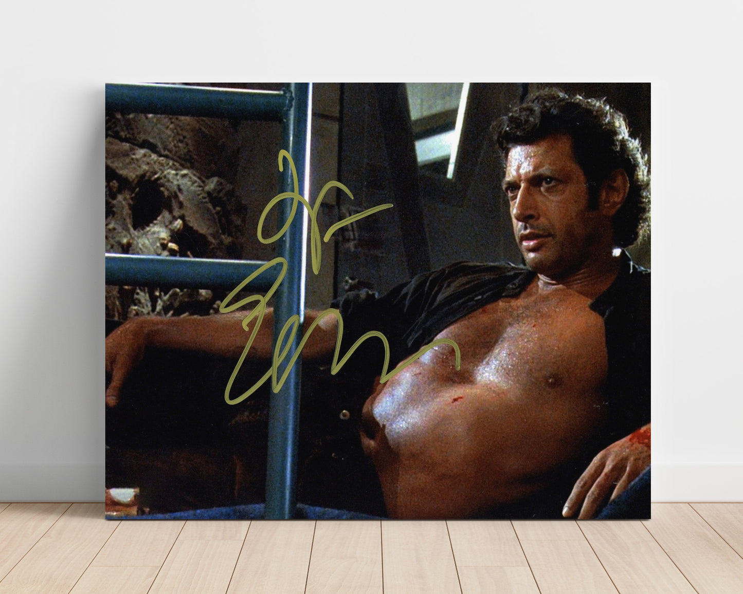 Jurassic Park - Jeff Goldblum - Ian Malcolm - Reclined chaos theory pose movie wall art 16x20 Unframed Print