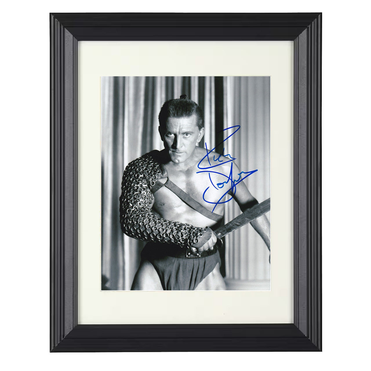 Kirk Douglas – I Am Spartacus Image – 8x10 black beveled framed movie wall art