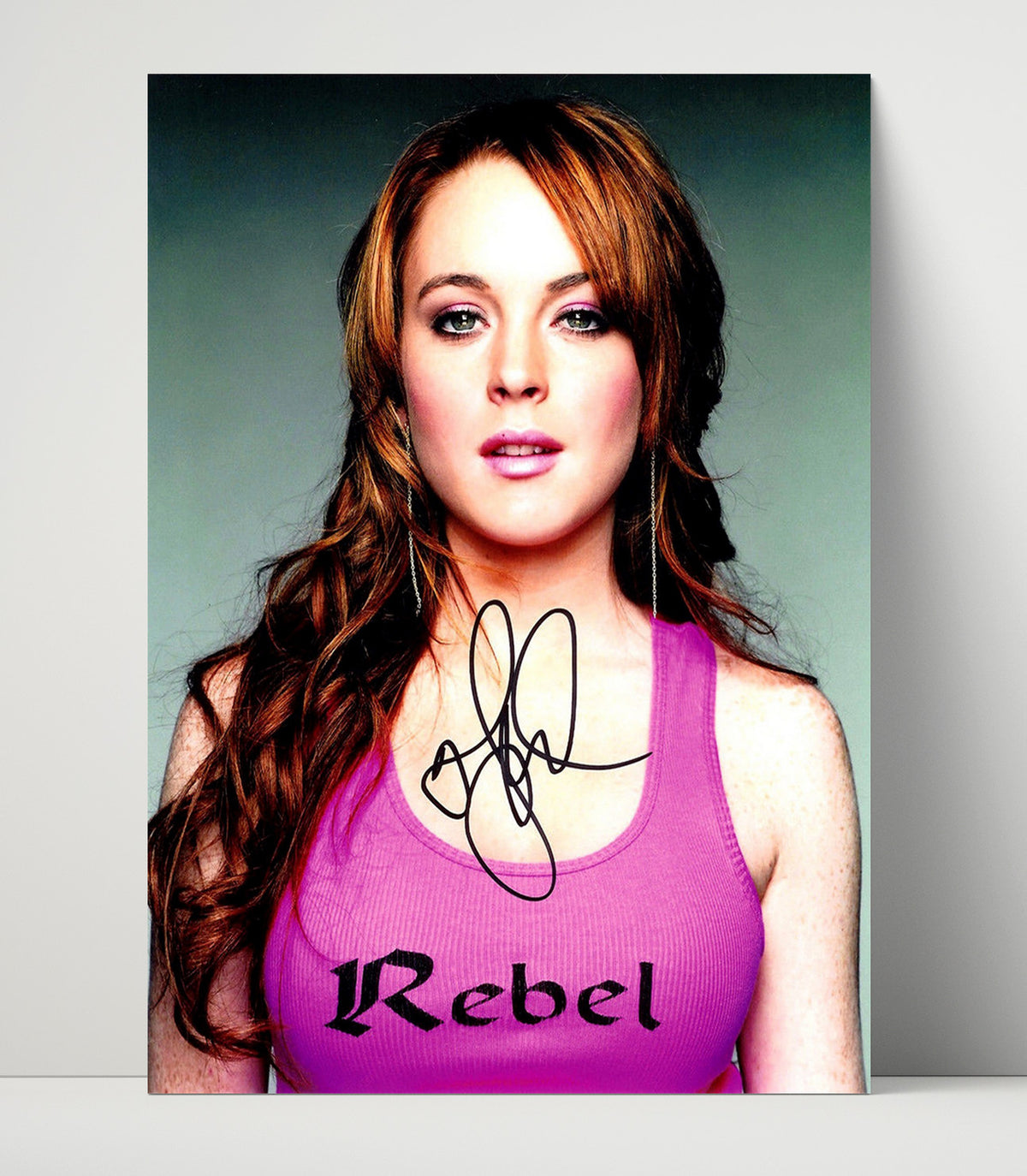 Lindsay Lohan - Pink Rebel Tank Top Studio Glam Look movie wall art 16x20 Unframed Print