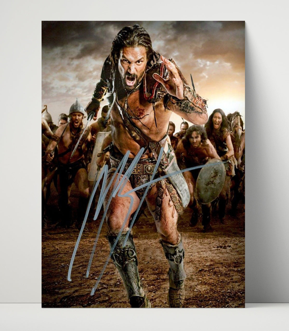 Manu Bennett - Battle Charge Warrior Signed movie wall art 16x20 Unframed Print