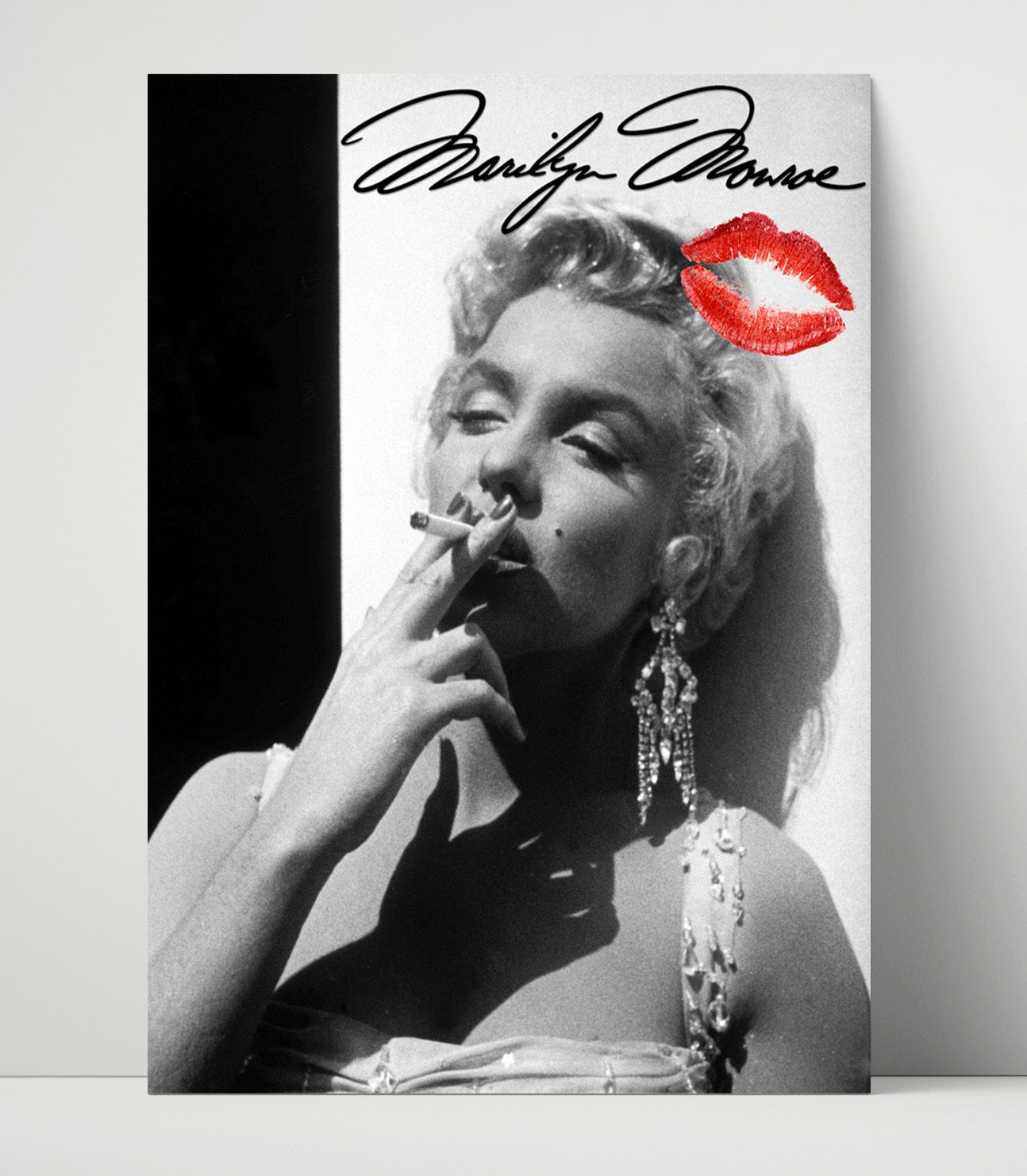 Marilyn Monroe - Cigarette Glam Classic Hollywood Seduction Signed movie wall art 16x20 Unframed Print