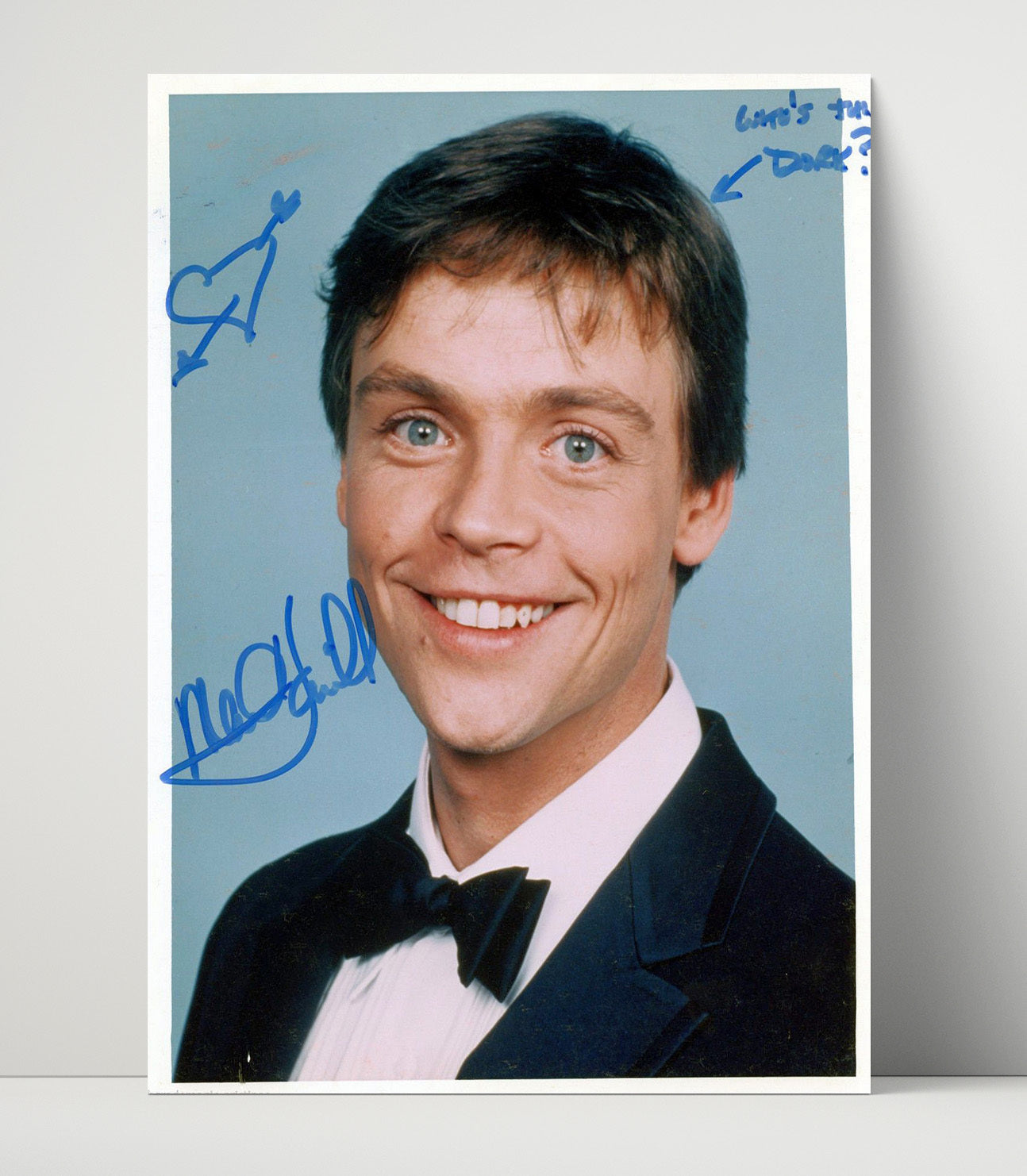 Mark Hamill - Young Tuxedo Grin Playful Autograph Headshot Vintage Movie Wall Art - 16x20 Unframed Print movie decor