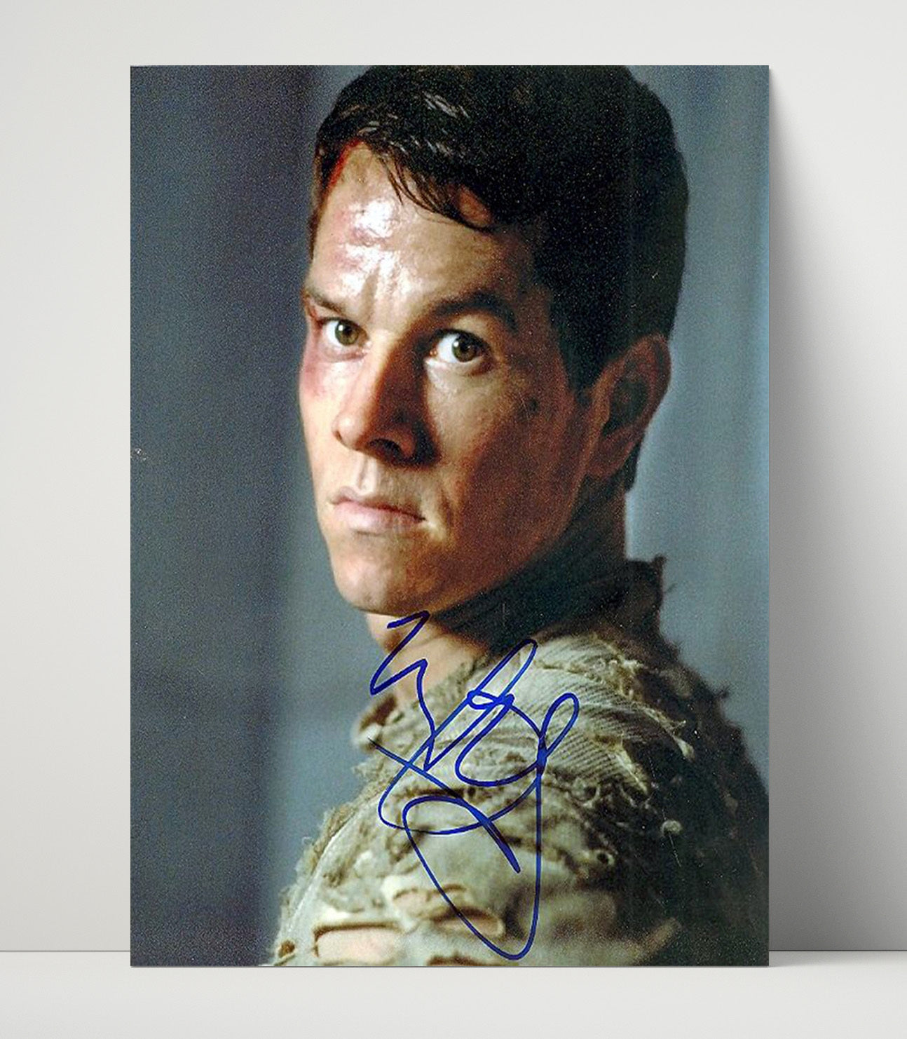 Mark Wahlberg - Intense Battle Worn Grit Dramatic Character Look Signed movie wall art 16x20 Unframed Print