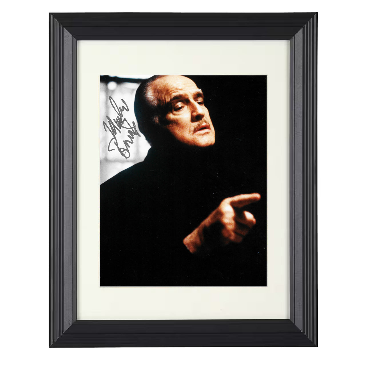 Marlon Brando – Godfather Command Image – 8x10 black beveled framed movie wall art