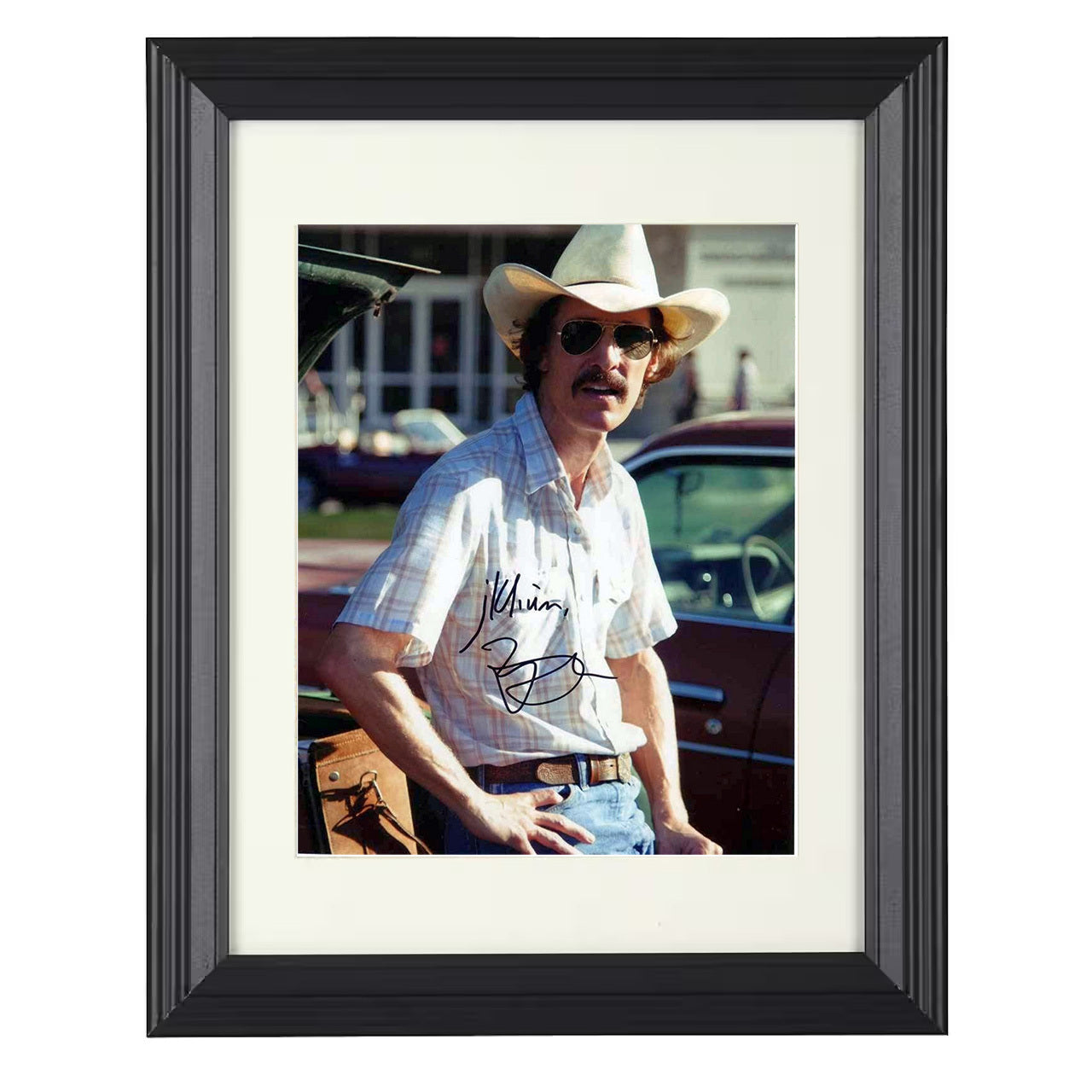 Matthew McConaughey – Cowboy Hat Rebel Look – 8x10 black beveled framed movie wall art