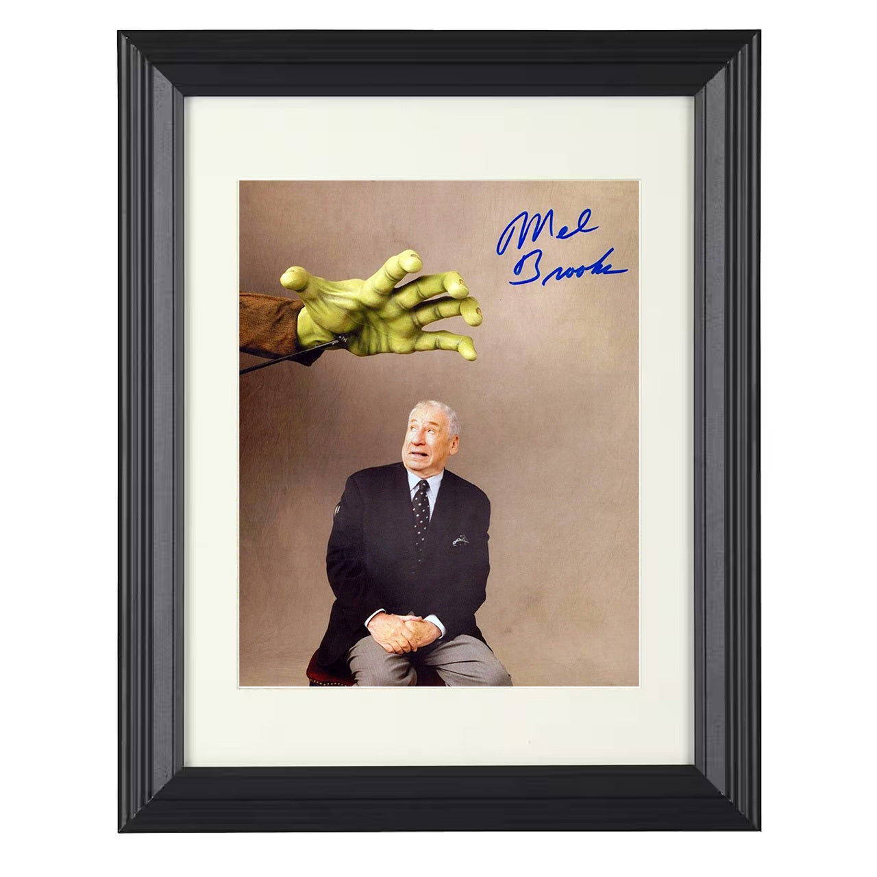 Mel Brooks – Young Frankenstein Gag Image – 8x10 black beveled framed movie wall art