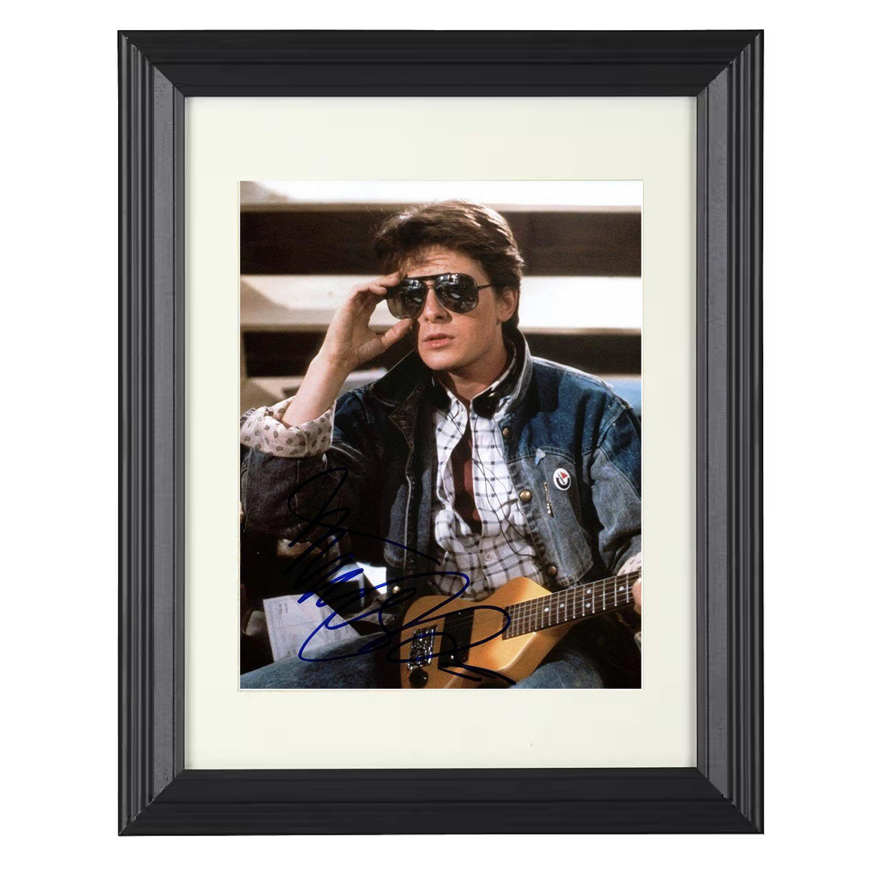 Michael J. Fox – Rockin McFly Image – 8x10 black beveled framed movie wall art