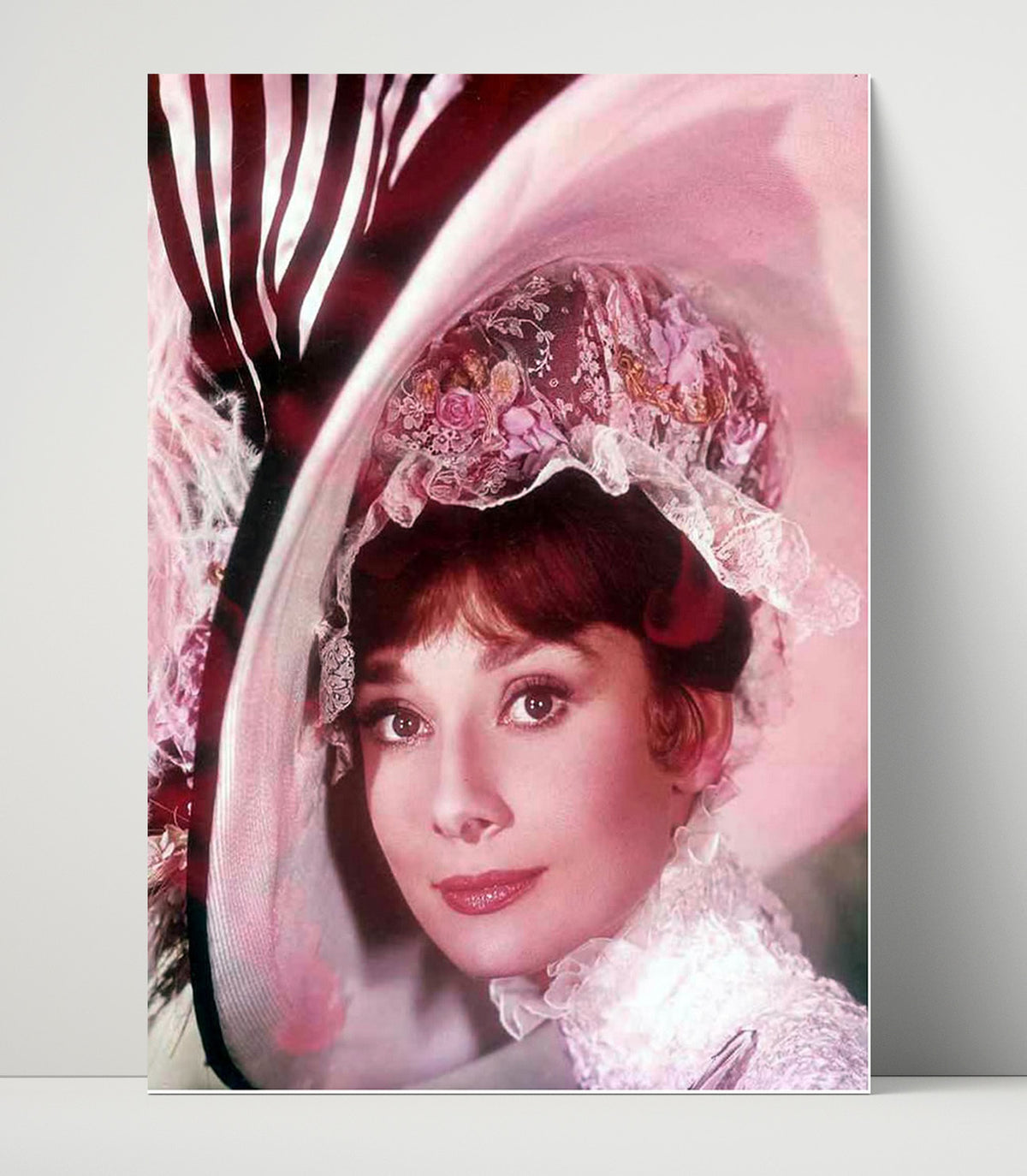 My Fair Lady - Audrey Hepburn - Eliza Doolittle - Floral Hat Costume Photograph movie wall art 16x20 Unframed Print