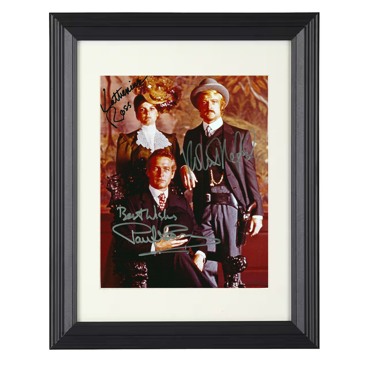 Paul Newman and Robert Redford – Formal Attire – 8x10 black beveled framed movie wall art