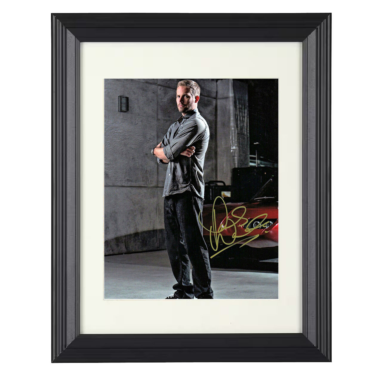 Paul Walker – Fast Legacy Image – 8x10 black beveled framed movie wall art