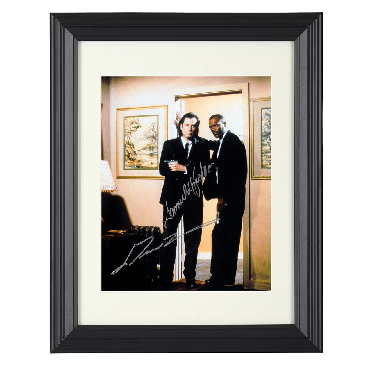 Pulp Fiction – Hitmen Cool Image – 8x10 black beveled framed movie wall art