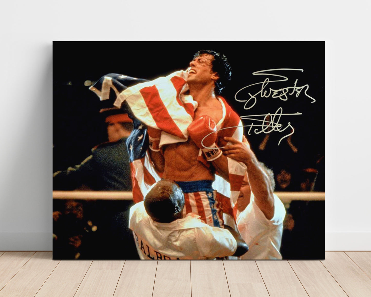 Rocky - Sylvester Stallone - Rocky - Stars and Stripes Victory movie wall art 16x20 Unframed Print