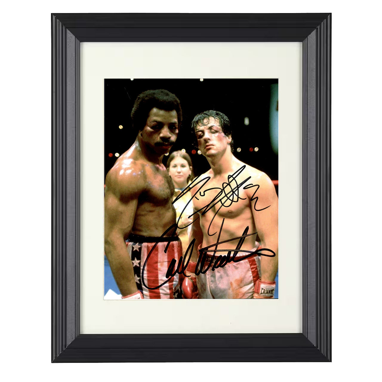 Rocky Cast – Ringside Glory Image – 8x10 black beveled framed movie wall art