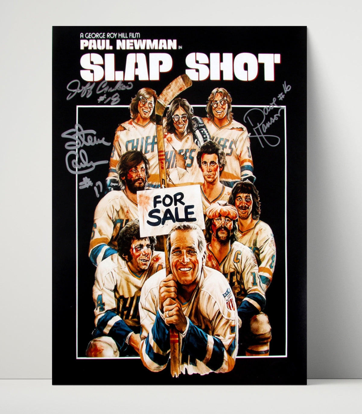 Slap Shot - Steve Carlson Jeff Carlson Dave Hanson - Hanson Brothers - Hockey Chaos Lineup movie wall art 16x20 Unframed Print