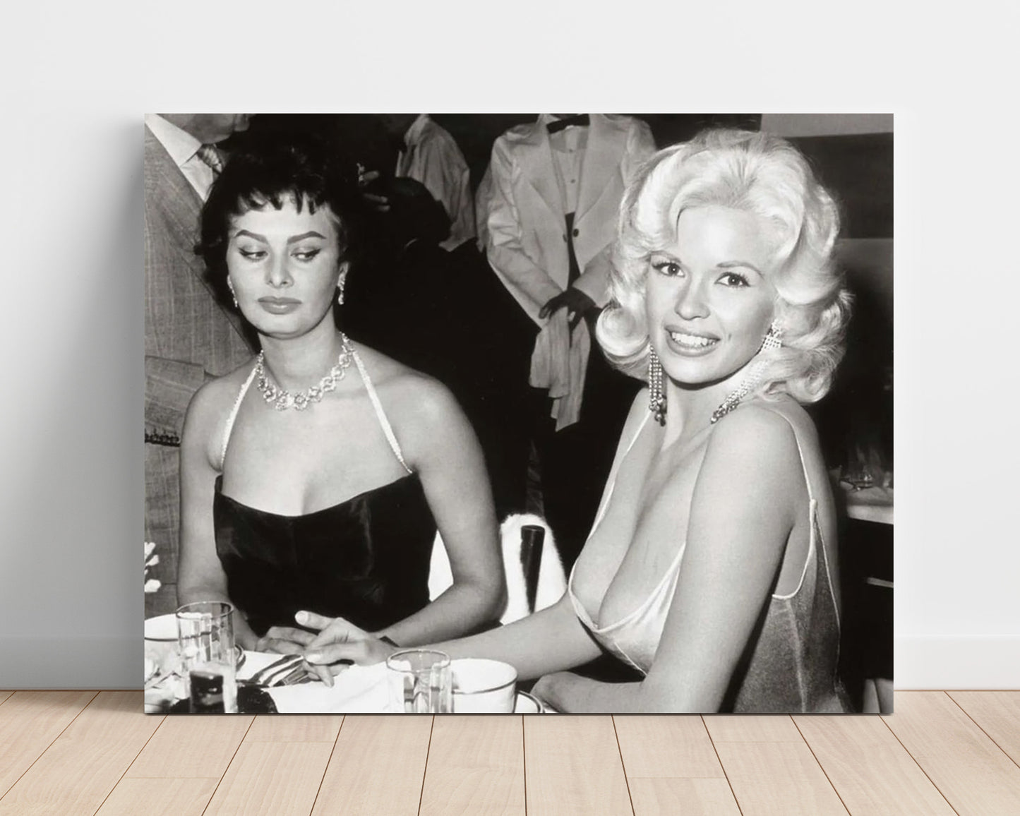 Sophia Loren and Jayne Mansfield - Side-eye legend movie wall art 16x20 Unframed Print