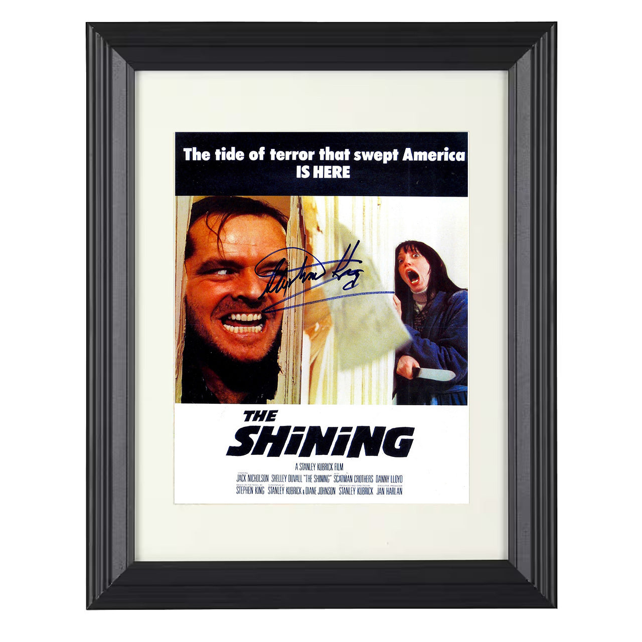 Stephen King – The Shining Artwork Image – 8x10 black beveled framed movie wall art