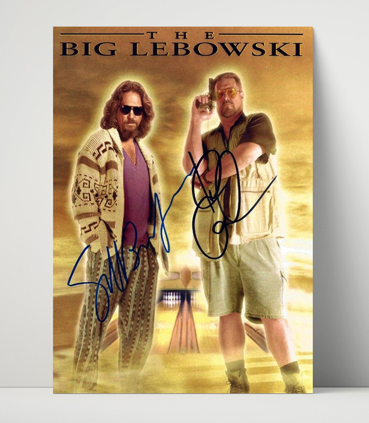 The Big Lebowski - Jeff Bridges - The Dudeand John Goodman - WalterBowling Alley Attitude Vintage Movie Wall Art - 16x20 Unframed Print movie decor