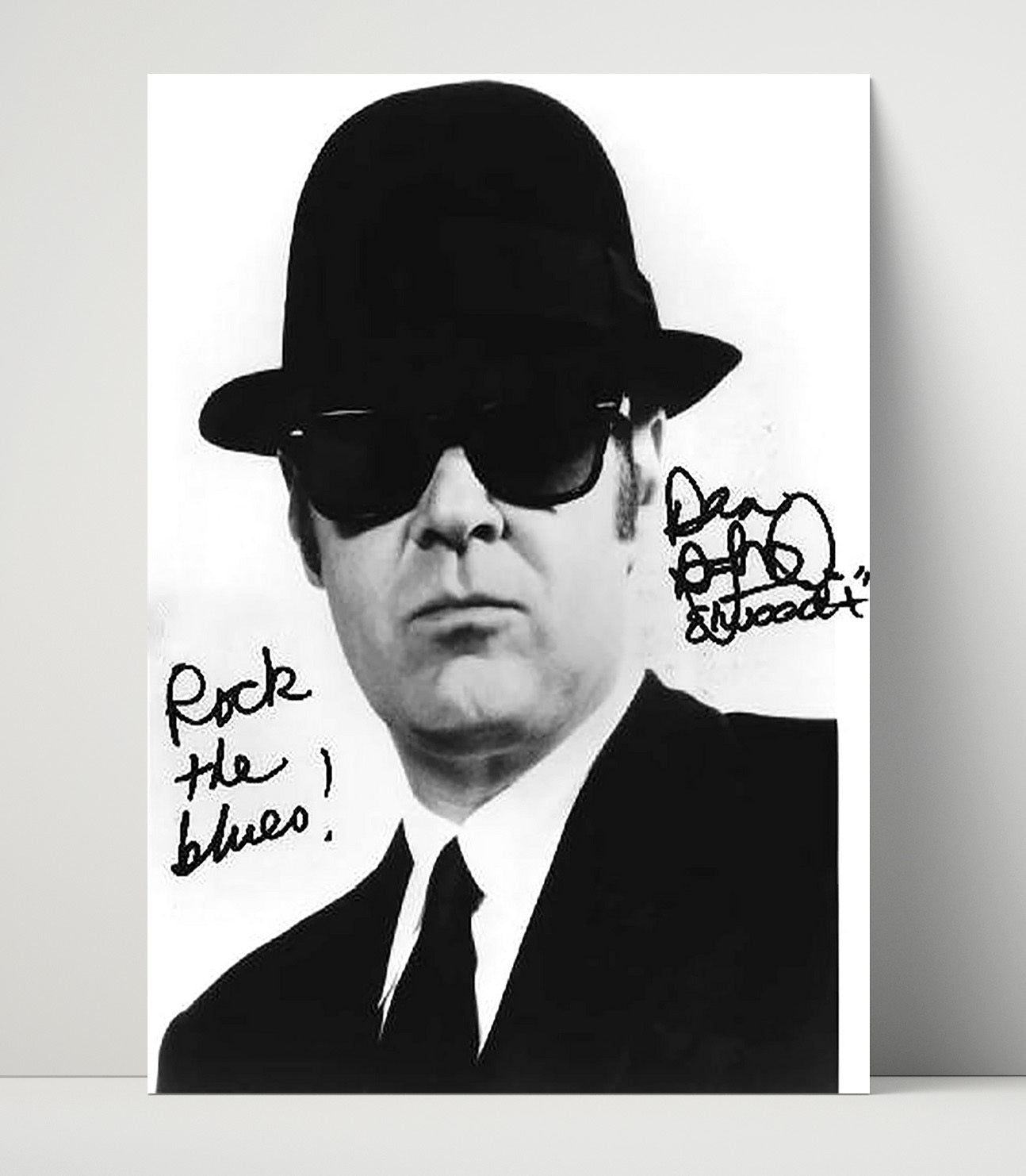 The Blues Brothers - Dan Aykroyd - Elwood Blues - Hat Sunglasses Tight Framing movie wall art 16x20 Unframed Print