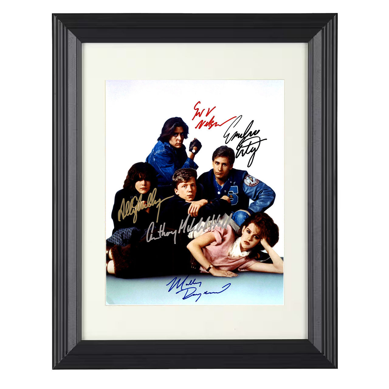 The Breakfast Club – Saturday Detention Image – 8x10 black beveled framed movie wall art