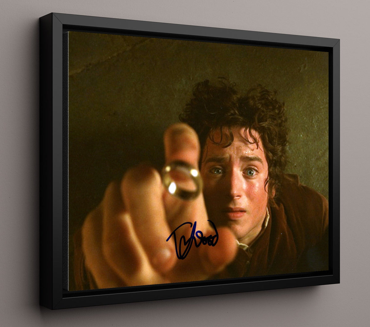 The Lord of the Rings - Elijah Wood - Frodo Baggins - Ring burden realization movie wall art 16x20 Gallery Frame