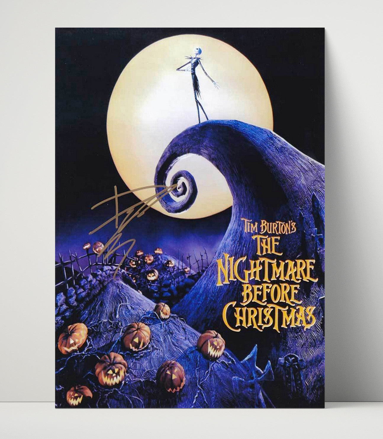 The Nightmare Before Christmas - Jack Skellington Spiral Hill Moonlight Halloween Fantasy Vintage Movie Wall Art - 16x20 Unframed Print movie decor