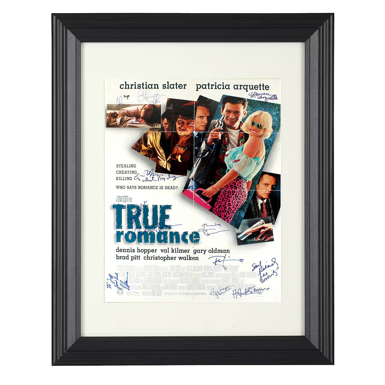 True Romance – Christian Slater Romance Collage – 8x10 black beveled framed movie wall art
