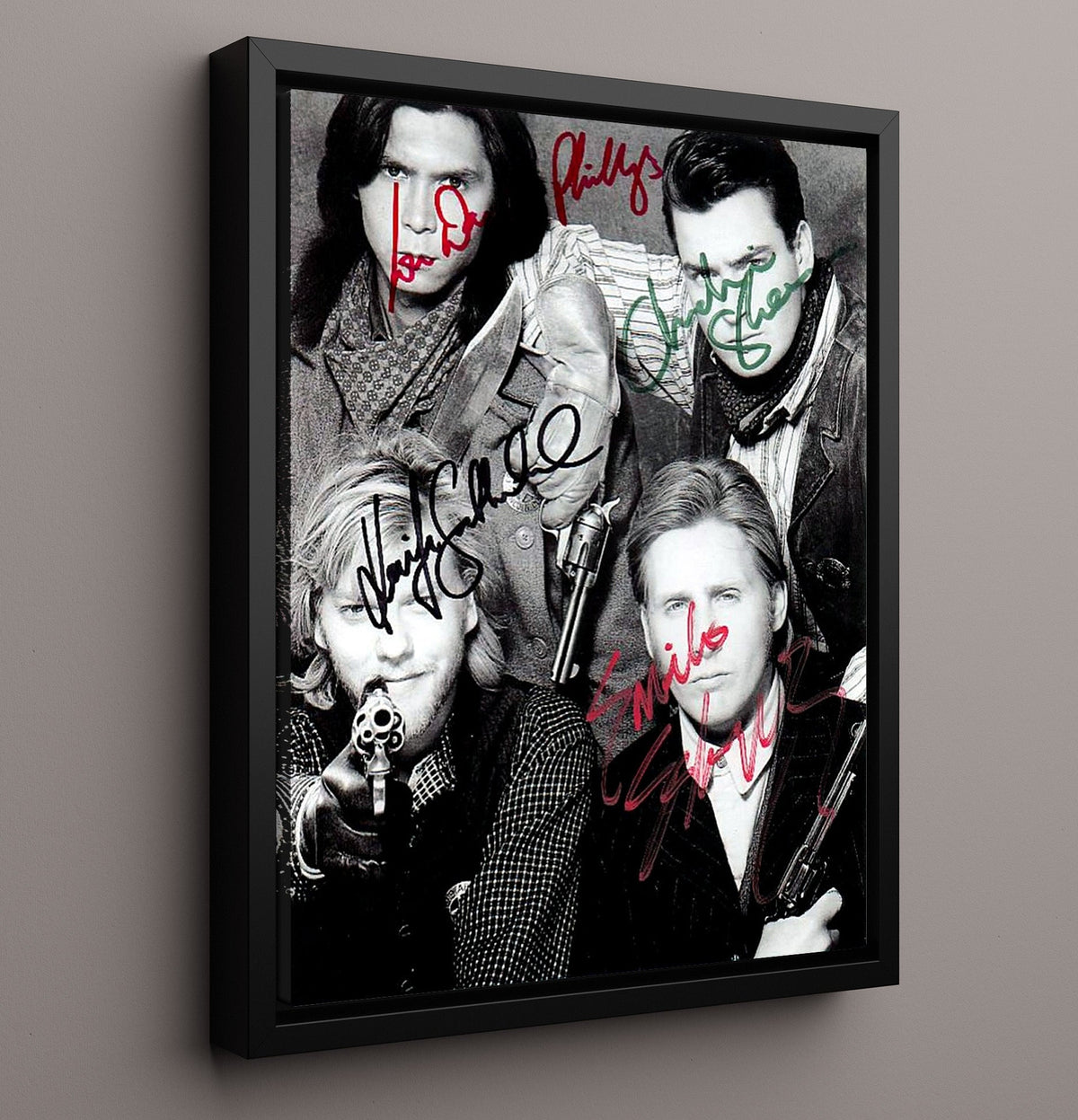 Young Guns Cast - Young Guns - Outlaw Squad in Style movie wall art 16x20 Gallery Frame