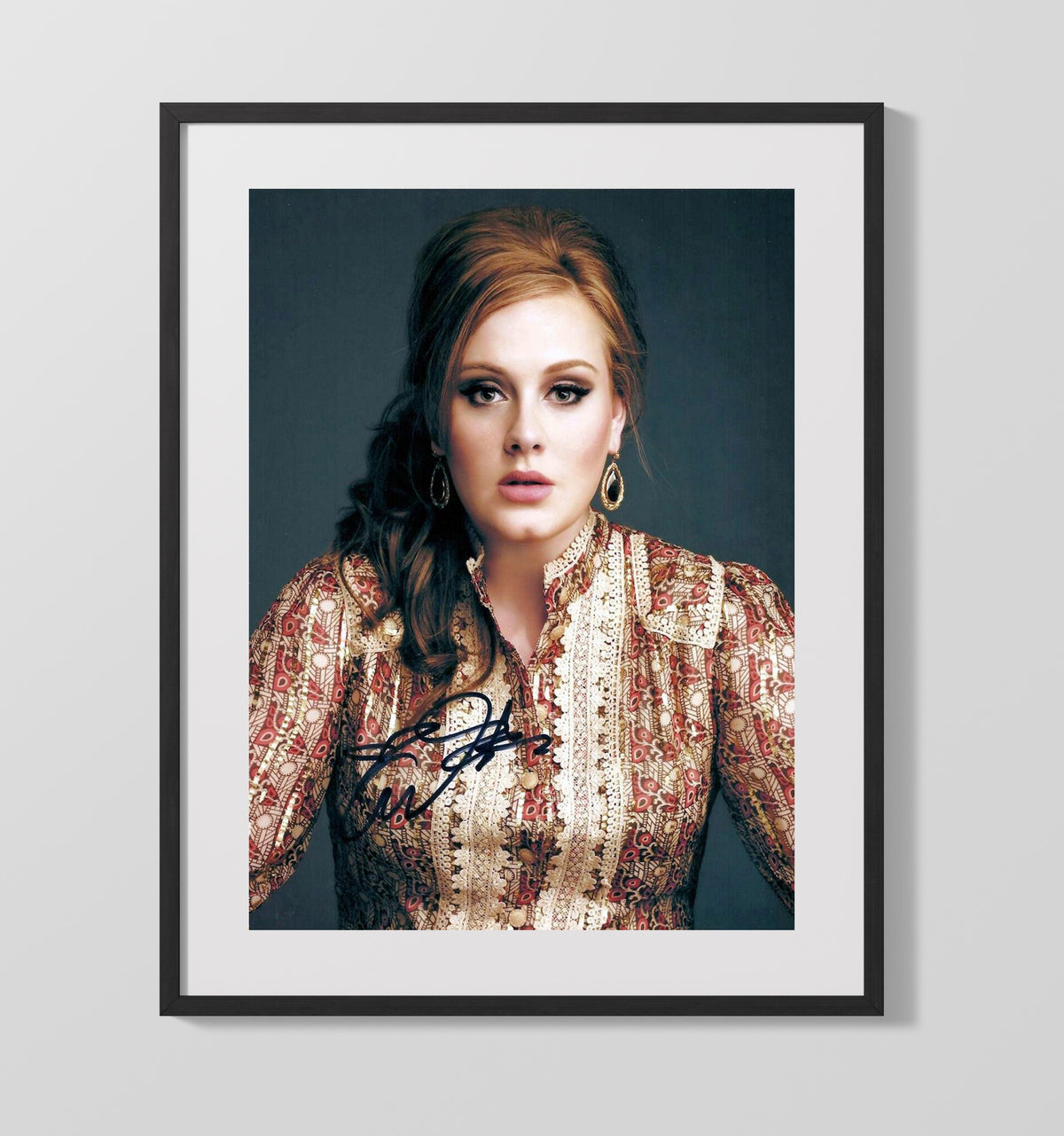 Adele - Studio Photo Vintage Pattern Dress 8x10 Framed Canvas vintage music wall art
