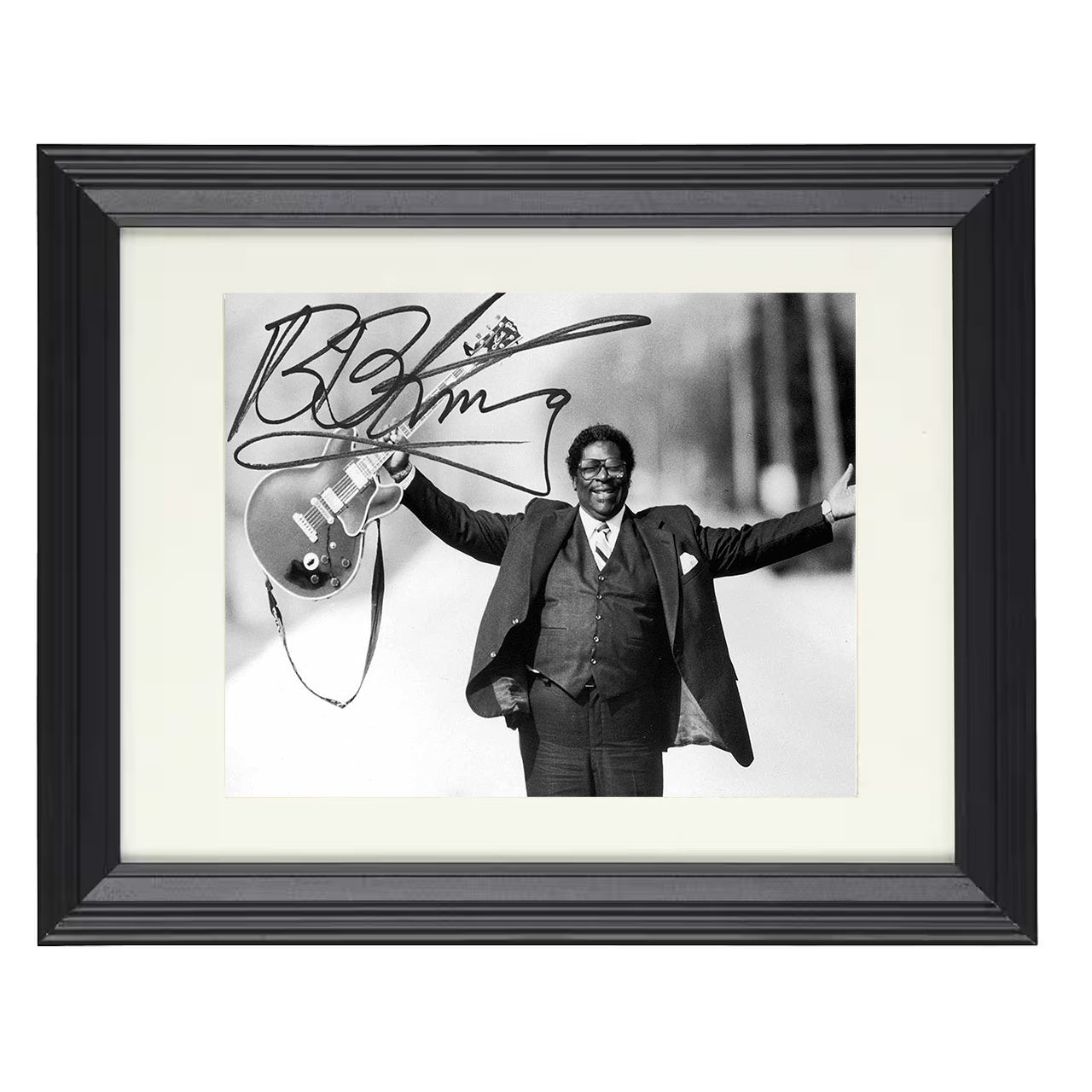 B.B. King – Lucilles Blues – 8x10 black beveled framed music wall art