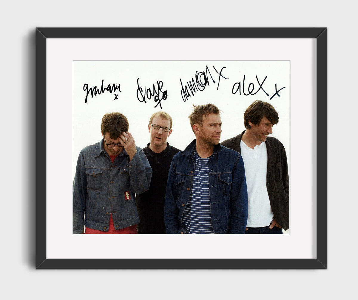 Blur - Damon Albarn Frontman Lineup 8x10 Framed Canvas vintage music wall art