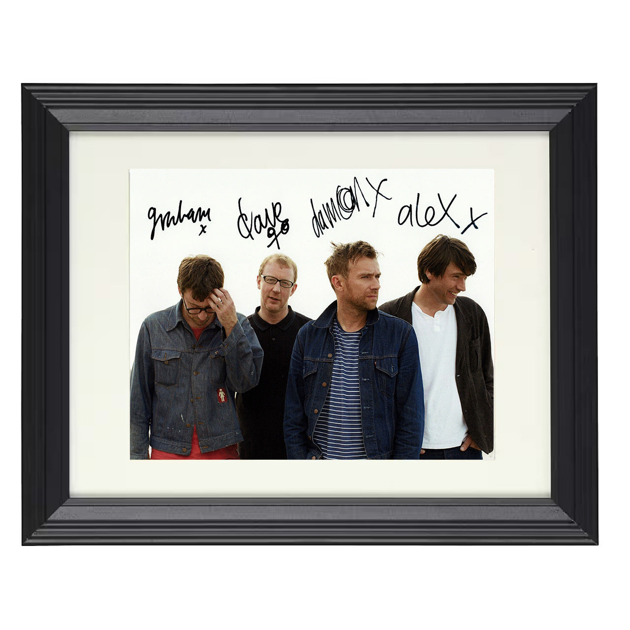 Blur – Damon Albarn Frontman Lineup – 8x10 black beveled framed music wall art