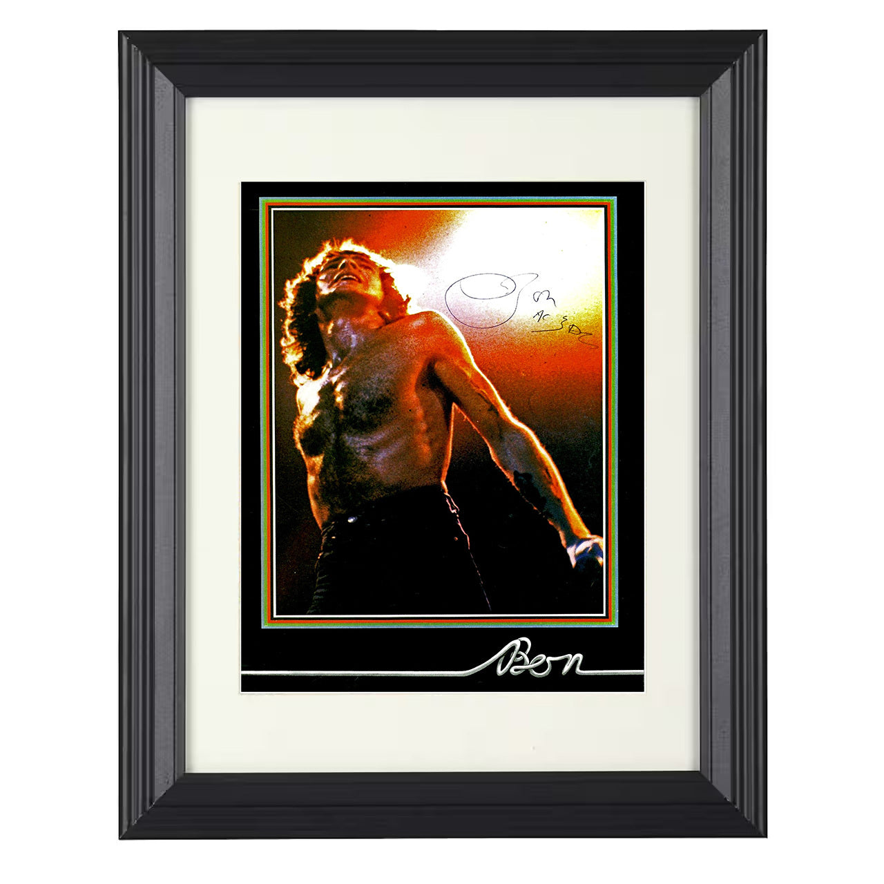 Bon Scott – Highway to Sweat Image – 8x10 black beveled framed music wall art