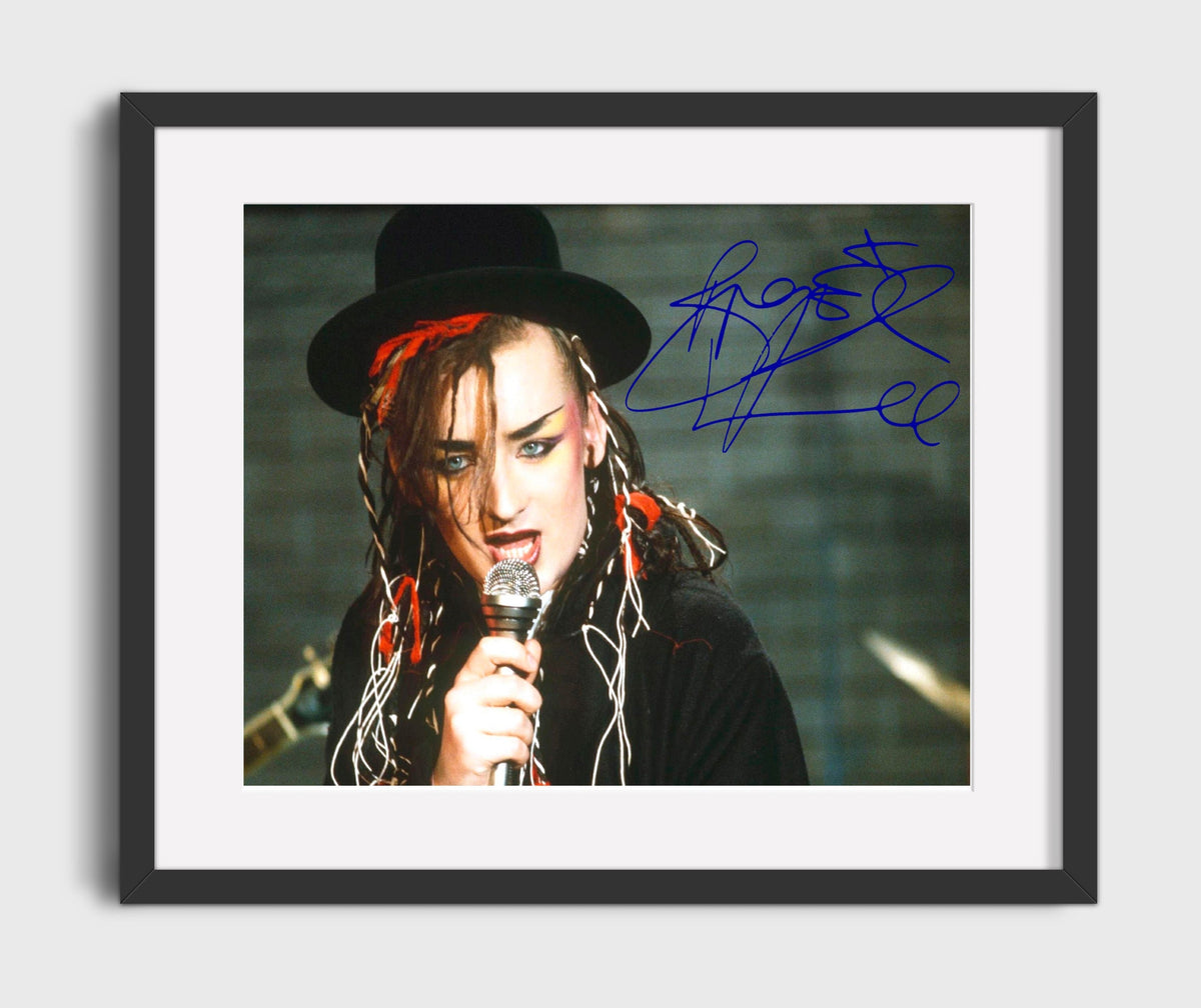 Boy George - New Wave Vocal Expression 8x10 Framed Canvas vintage music wall art