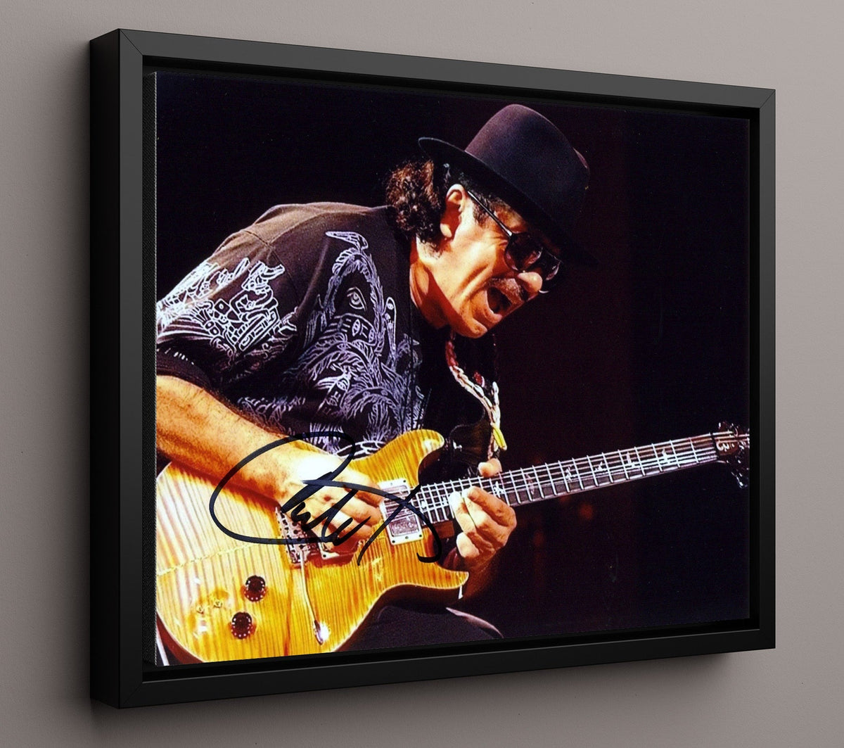 Carlos Santana - Fiery Guitar Solo 8x10 Unframed Print vintage music wall art