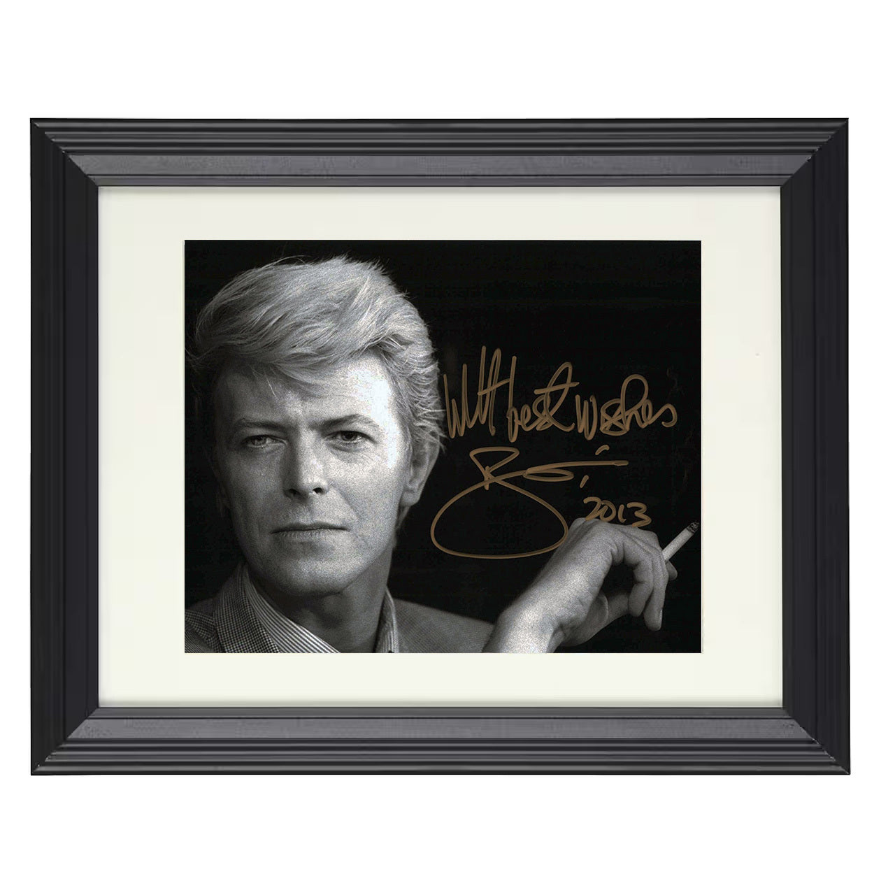 David Bowie – Thin White Duke – 8x10 black beveled framed music wall art
