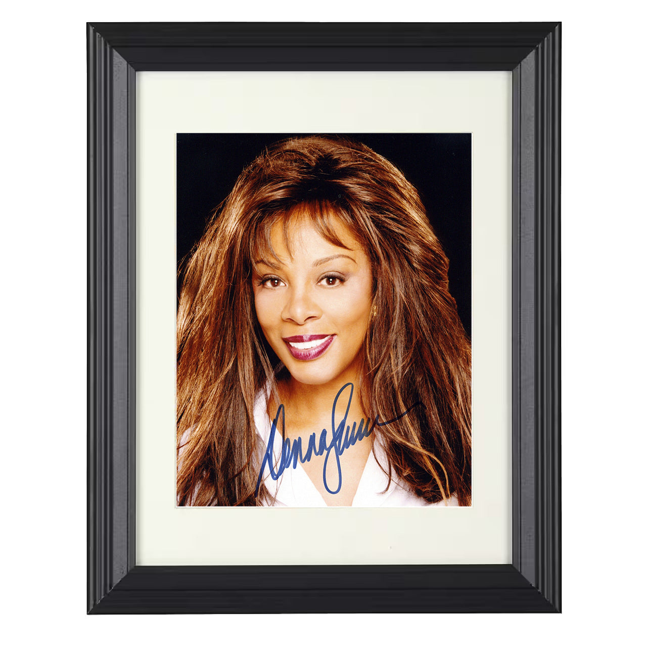 Donna Summer – Promotional Glam Image Smiling – 8x10 black beveled framed music wall art