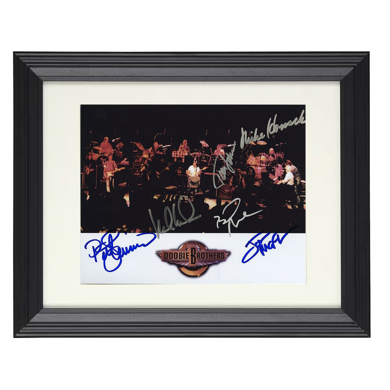 Doobie Brothers – Long Train Runnin Rhythm – 8x10 black beveled framed music wall art