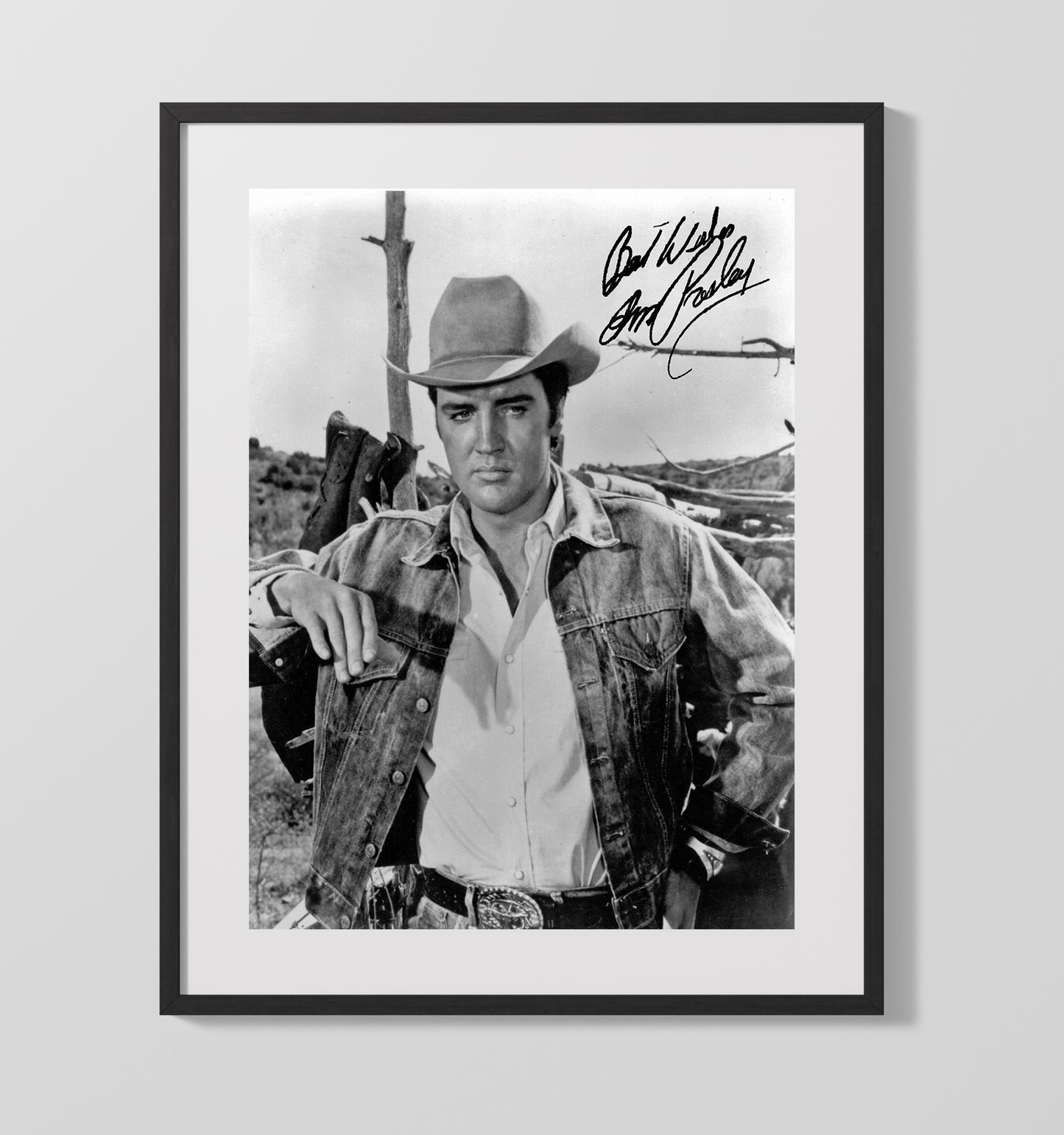 Elvis Presley - Cowboy Crooner 8x10 Framed Canvas vintage music wall art