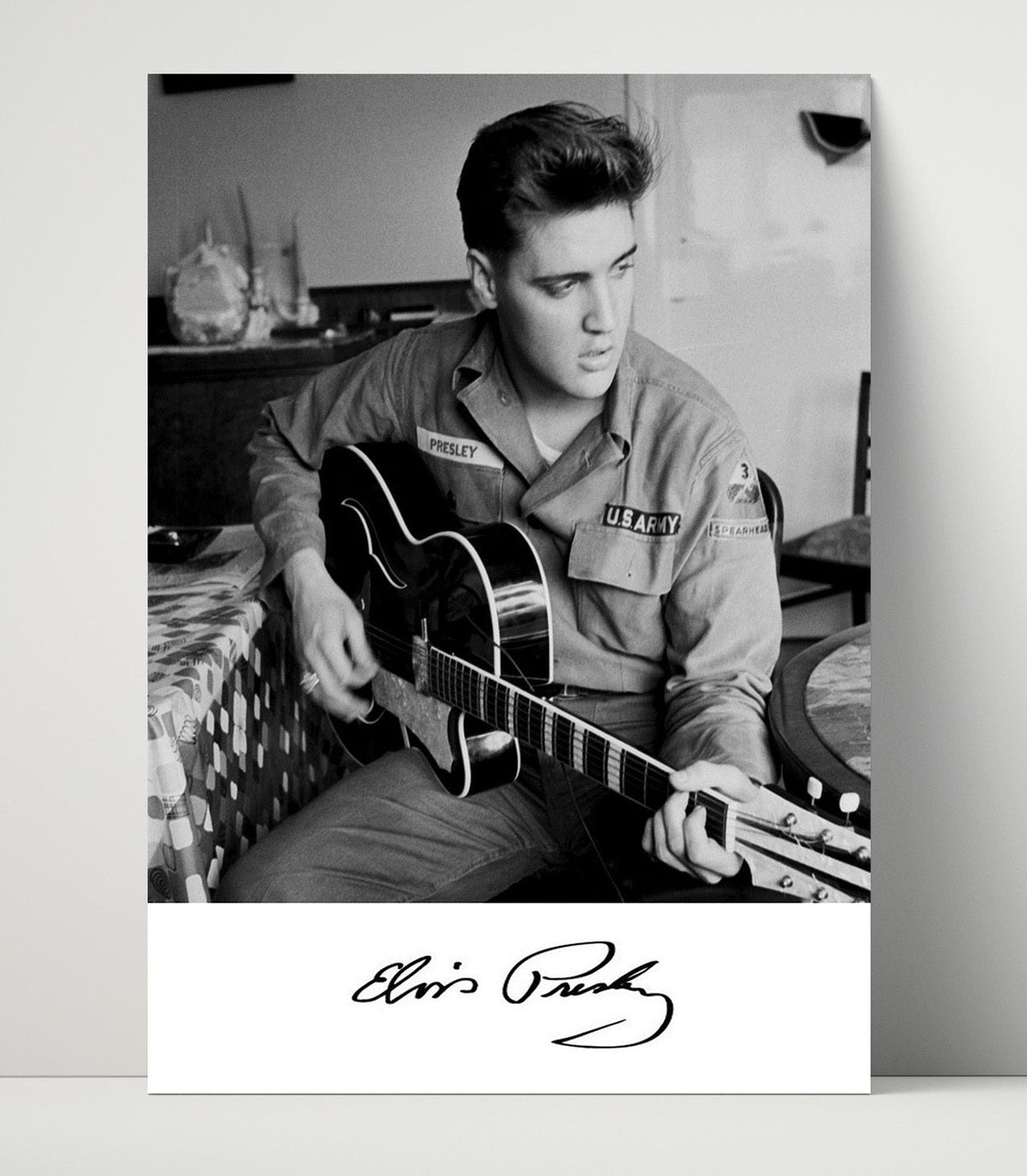 Elvis Presley – The King in Uniform unframed semi-gloss poster print
