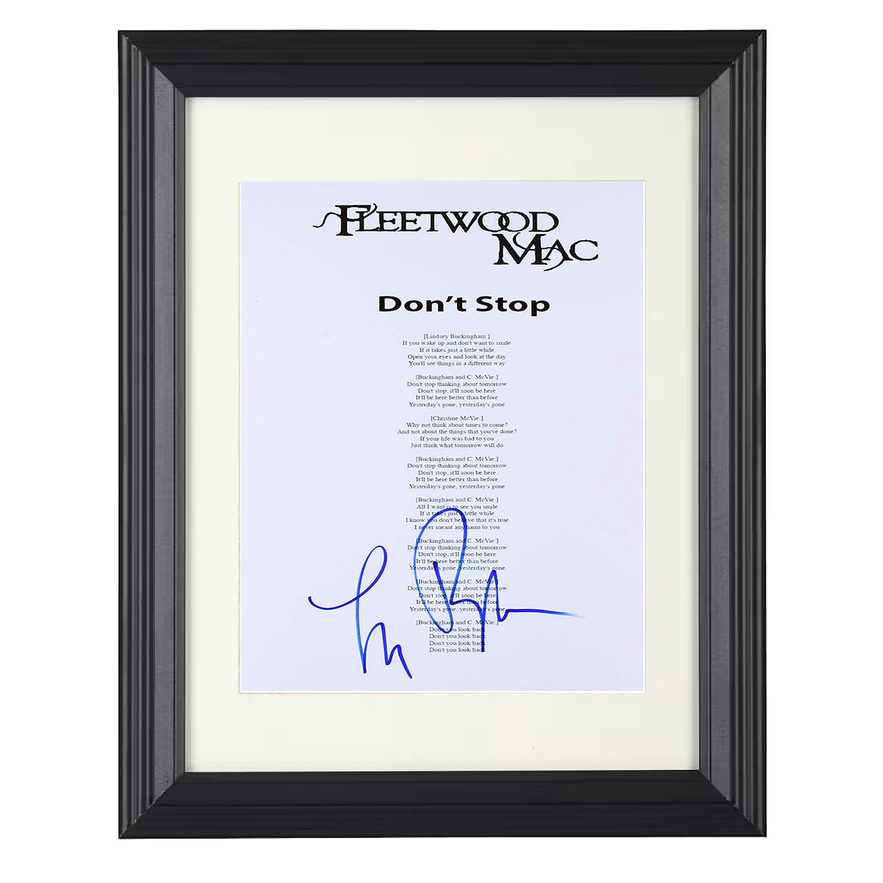 Fleetwood Mac – Dont Stop Dreaming Image – 8x10 black beveled framed music wall art