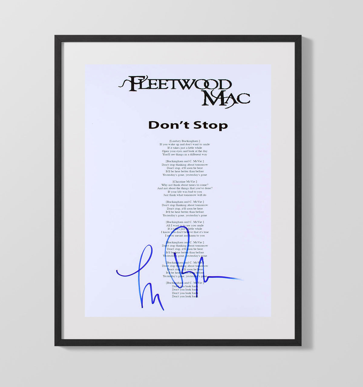 Fleetwood Mac - Don't Stop Dreaming 8x10 Framed Canvas vintage music wall art
