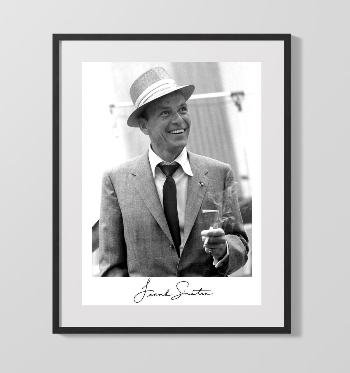 Frank Sinatra - Swinging Smile 8x10 Framed Canvas vintage music wall art